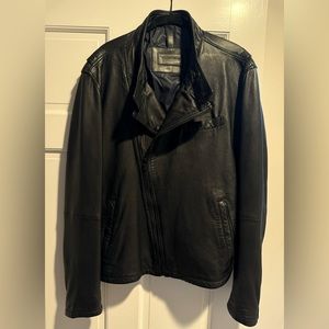 Leather jacket, Massimo Dutti